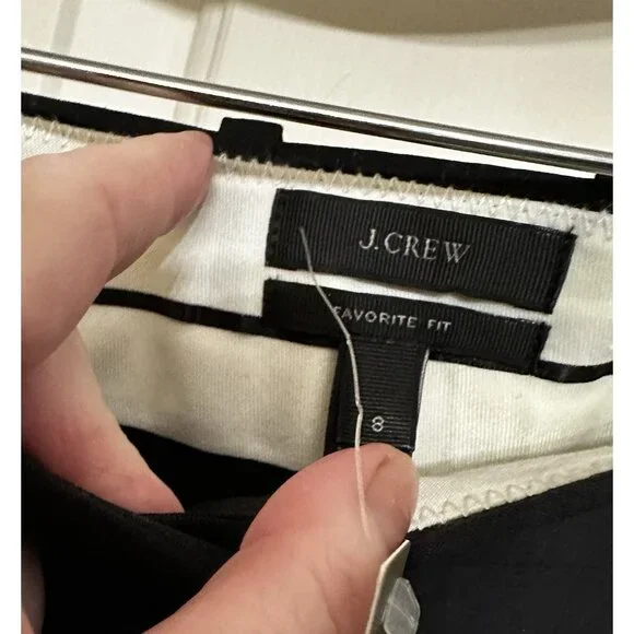 NWT JCrew Women’s Favorite Fit Black Wool Career Slacks Trousers - Size 8 - Picture 4 of 4